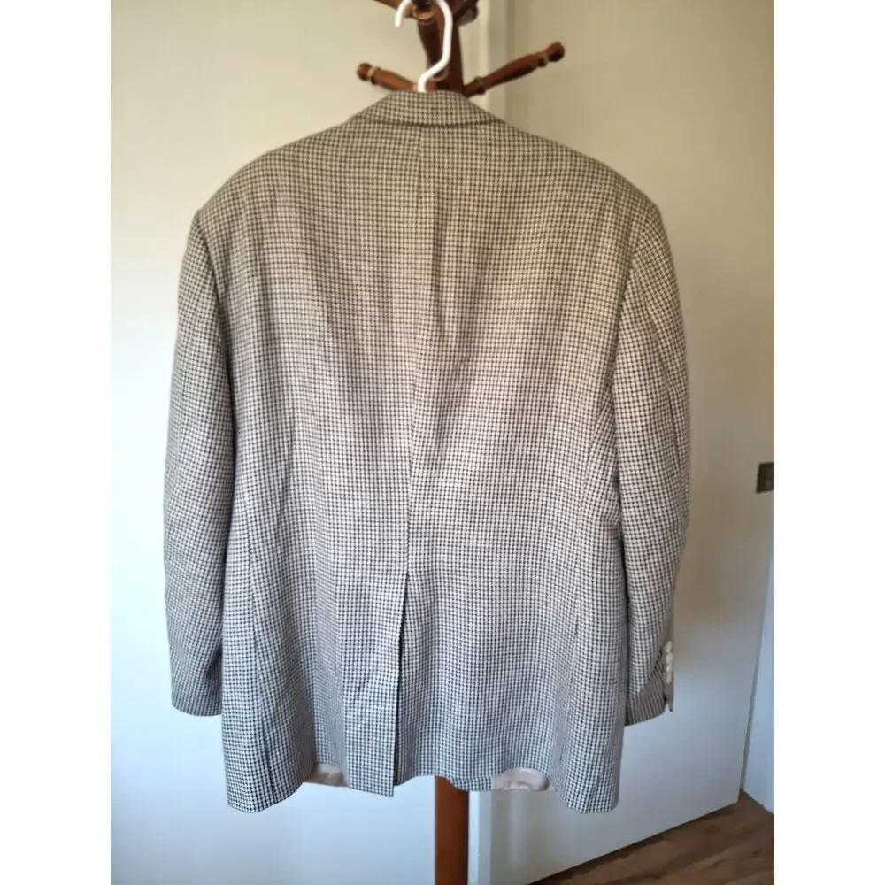 Vtg Bill Blass Boardroom Houndstooth Blazer Blazer Suit Jacket Men Union Made US